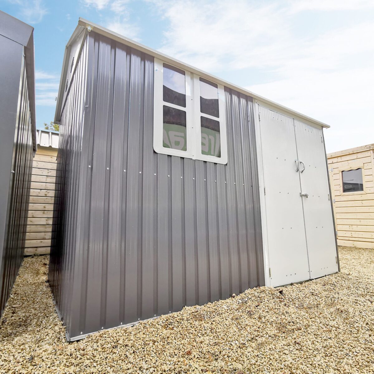 10ft x 6ft steel cottage shed steel sheds with a view